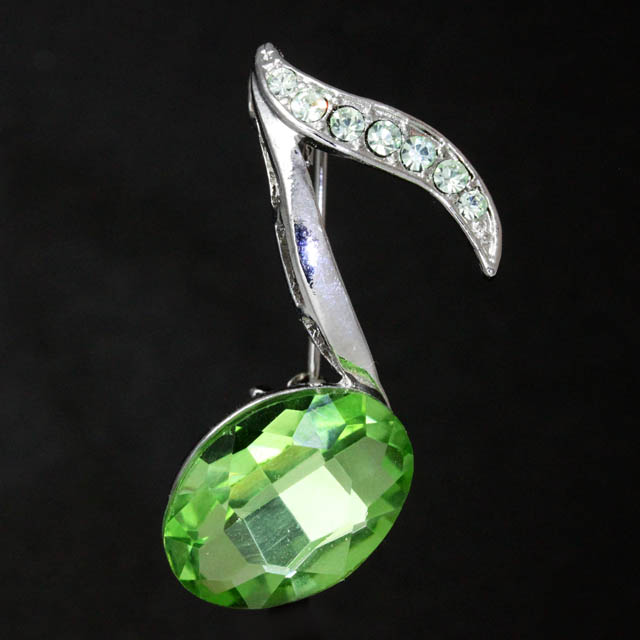 キラキラブローチ ８分音符 音楽雑貨 音楽アクセサリー