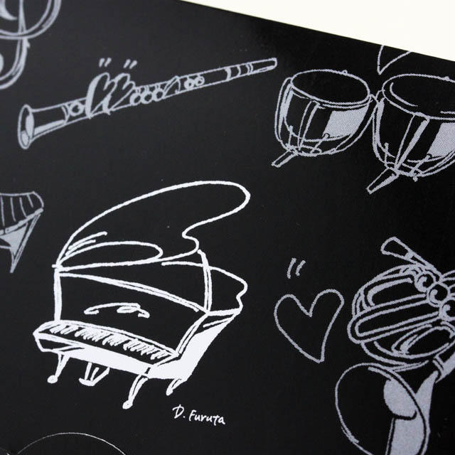 楽譜あぶらとり紙 クリーニングペーパー グランドピアノ 音楽雑貨