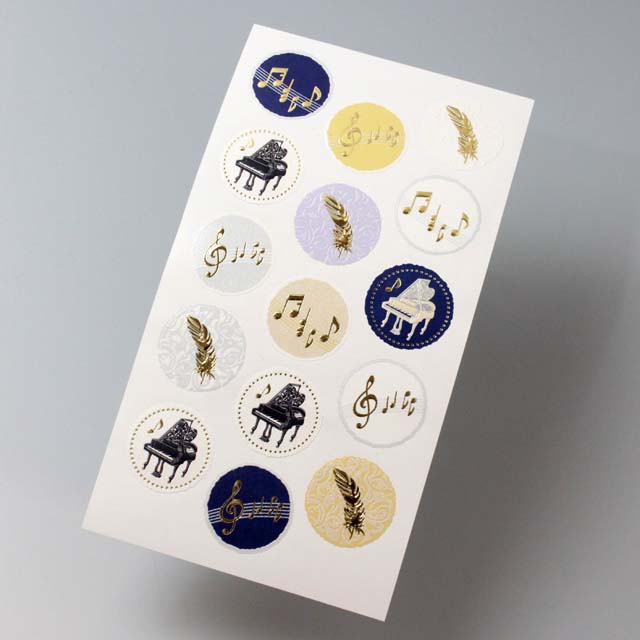 シール グランドピアノ 音楽雑貨 音楽グッズ