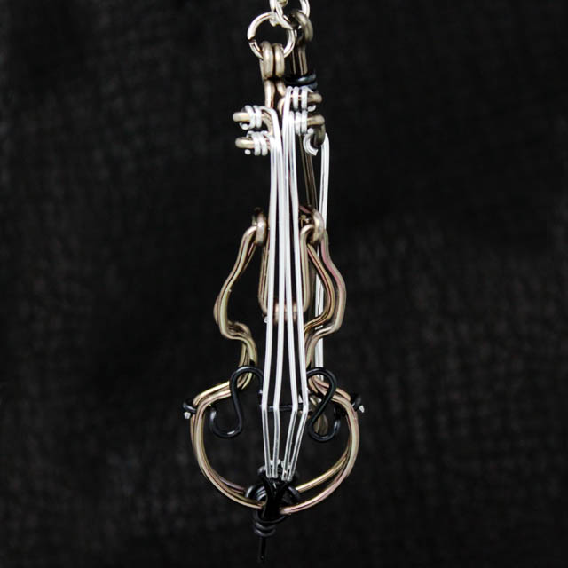 wire art ワイヤーアート コントラバス Contrabass 音楽雑貨 音楽グッズ