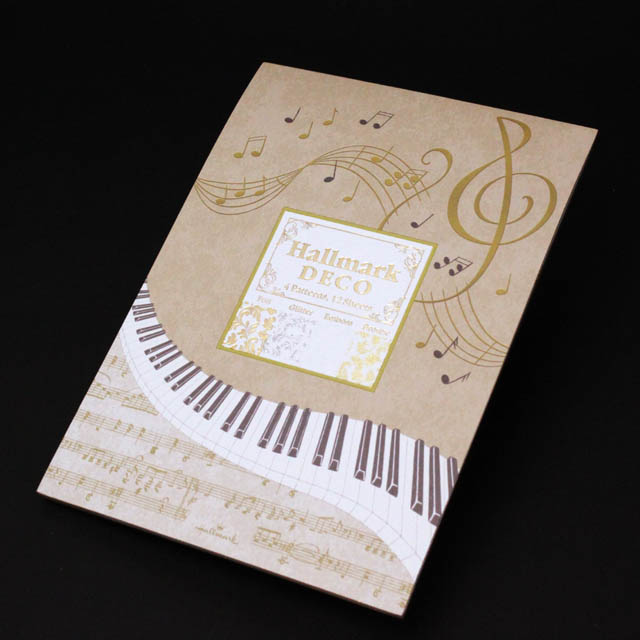 DECO ト音記号 鍵盤 楽譜 音楽雑貨 便箋