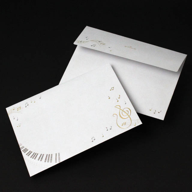 DECO ト音記号 鍵盤 楽譜 音楽雑貨 封筒