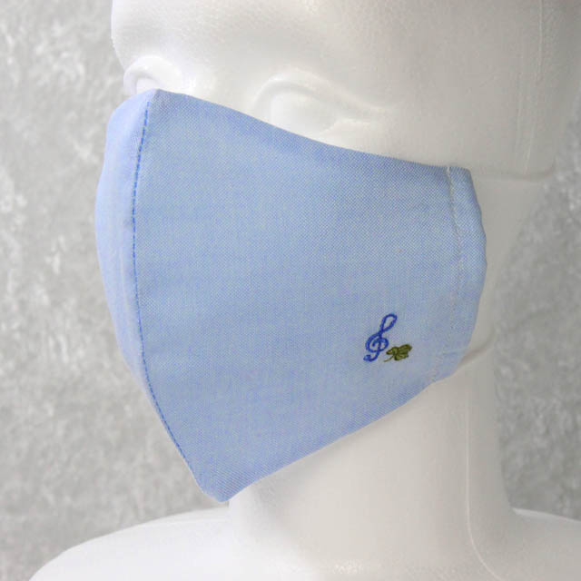 オックスフォード生地 マスク ト音記号 音楽雑貨 音楽グッズ