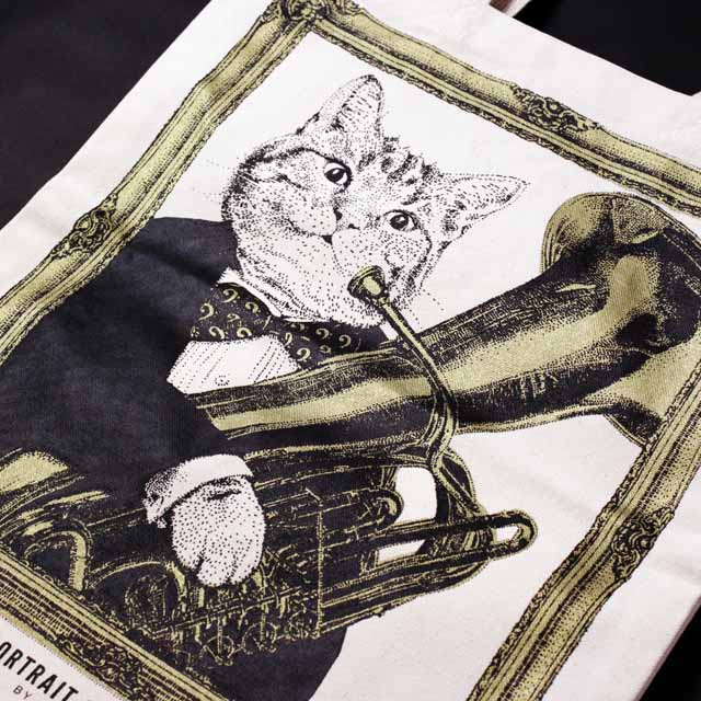 チューバ Tuba 厚手コットンキャンバス トート 音楽雑貨