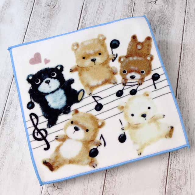 クマ 音符 タオル 音楽雑貨