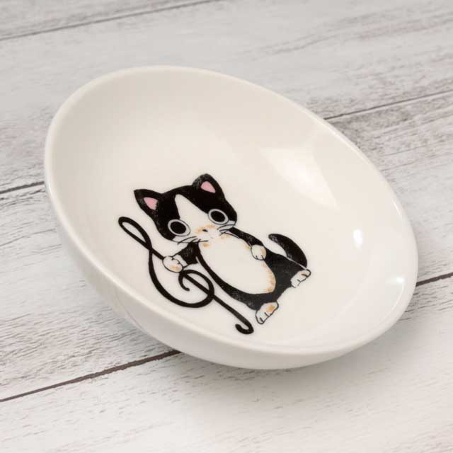 Ｙamaneko ト音記号 豆絵皿 音楽雑貨