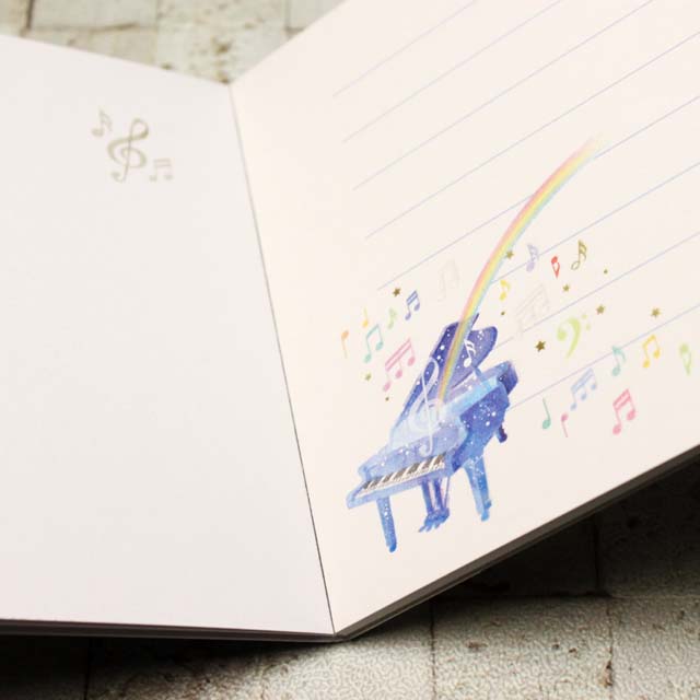 はがき箋 piano harmony ピアノハーモニー 音楽グッズ 音楽雑貨