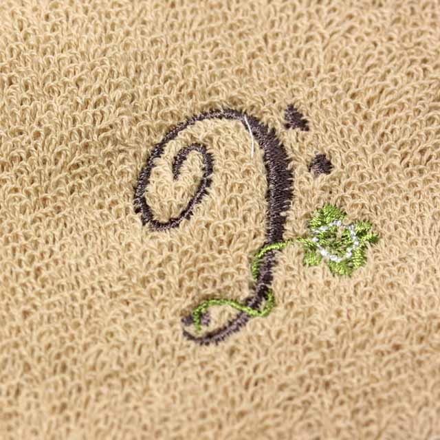 スケッチ刺繍 タオルハンカチ ヘ音記号 音楽雑貨 音楽グッズ