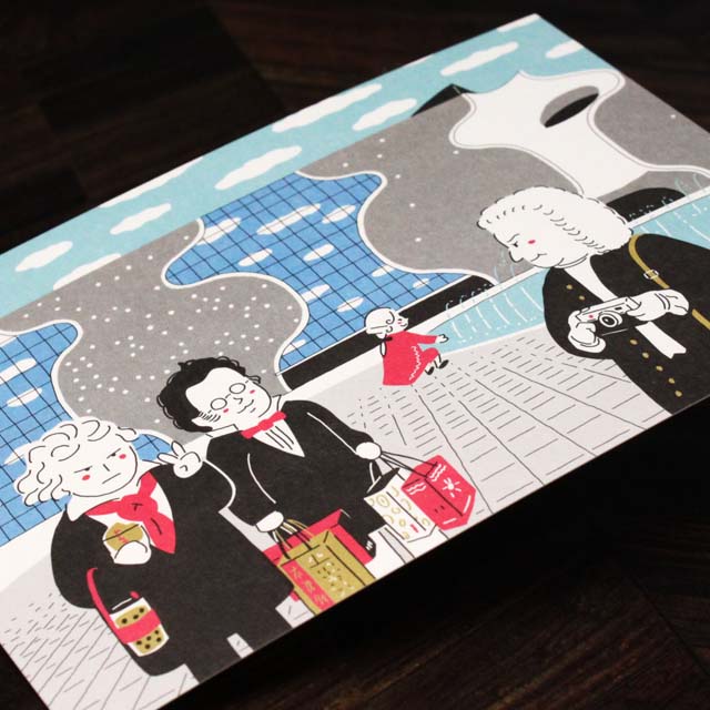 作曲家四人旅 絵葉書 ポストカード 台中国家歌劇院