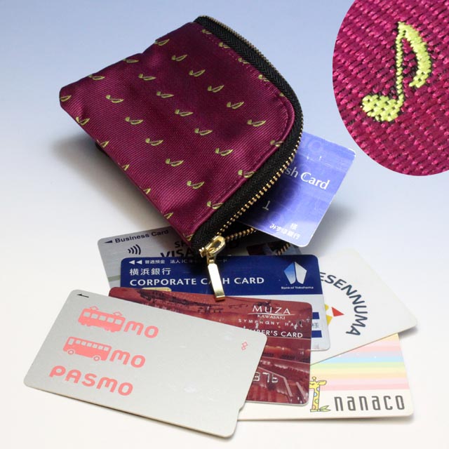 ８分音符 カードポーチ キャッシュレス・ポーチ 音楽雑貨 音楽グッズ