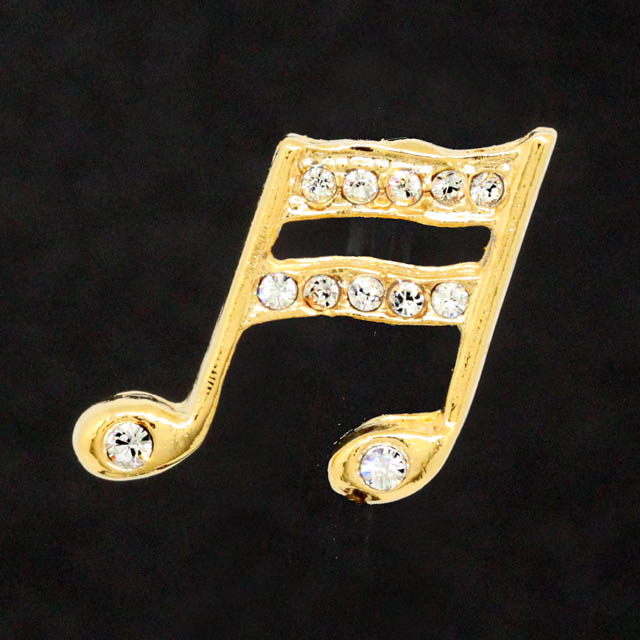ジュエルピン mini 16分音符 音楽アクセサリー 音楽グッズ 音楽雑貨