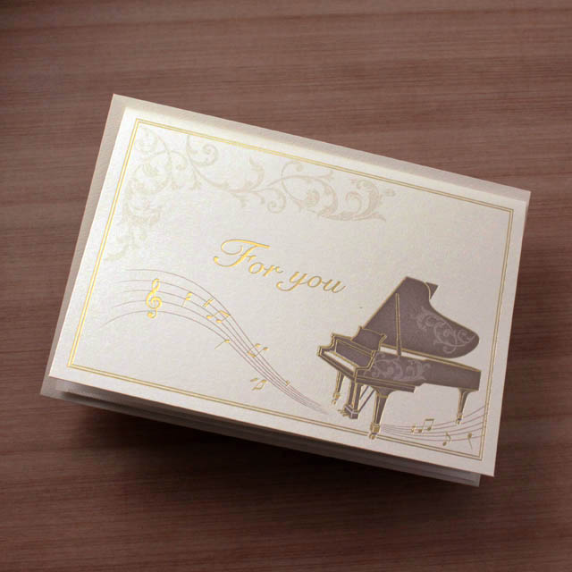 多目的カード グランドピアノ 音楽雑貨 音楽グッズ 音楽ギフト