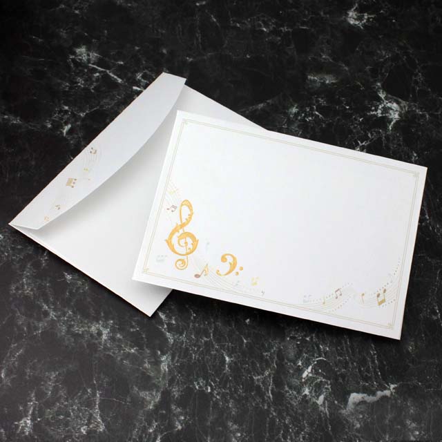 封筒 ト音記号 ヘ音記号 音楽雑貨 音楽グッズ 音楽文具