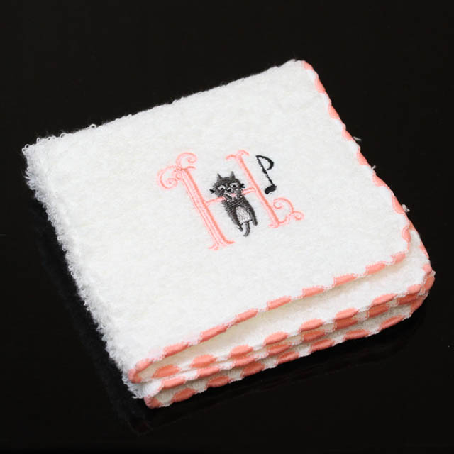 音符 タオルハンカチ イニシャル 音楽雑貨 音楽グッズ