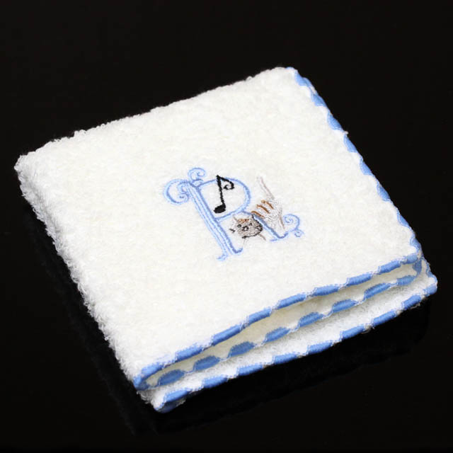 音符 タオルハンカチ イニシャル 音楽雑貨 音楽グッズ