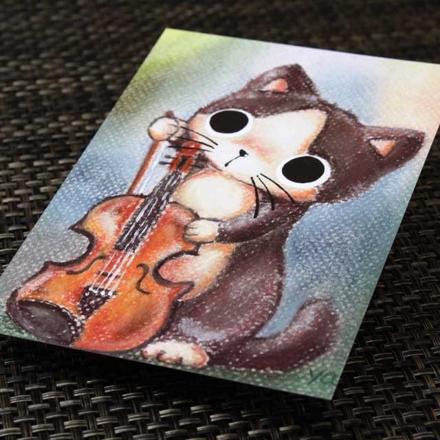 まるのおさんぽ 絵葉書 ポストカード 音符 ピアノ鍵盤 音楽雑貨 音楽グッズ