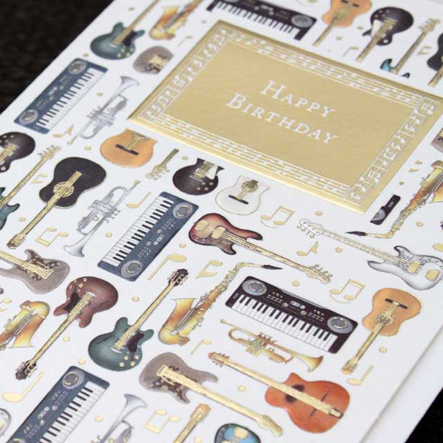 エレキギター ErectricGuitar 誕生カード バースディカード 音楽雑貨 音楽ギフト