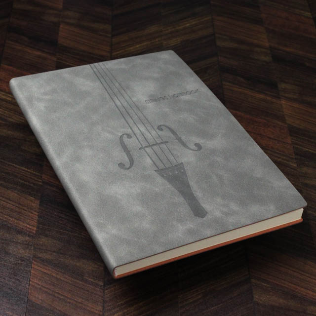 レザー風ノート 弦楽器 ヴァイオリン 音楽雑貨 音楽グッズ 音楽のある生活