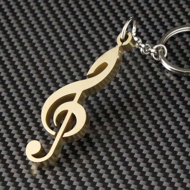Solid BRASS キーホルダー ソリッドブラス ト音記号 音楽グッズ 音楽ギフト 音楽雑貨