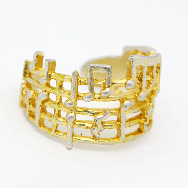 リング 指環 バッハ Bach フランス組曲 ガヴォット 音楽雑貨 音楽ギフト 音楽アクセサリー 音楽グッズ