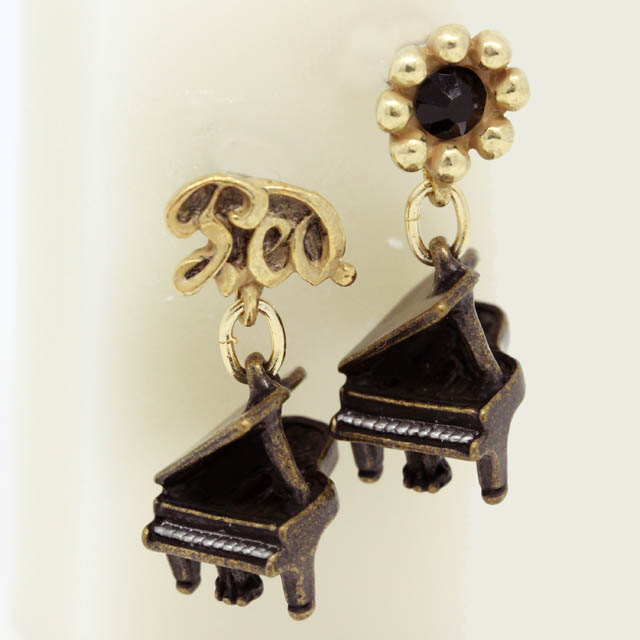 イヤリング ピアス グランドピアノ ペダル記号 音楽アクセサリー 音楽雑貨 音楽グッズ 音楽ギフト