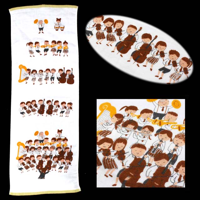 ShinziKatoh ジュニア・オーケストラ フェイスタオル 音楽雑貨 音楽グッズ 音楽ギフト