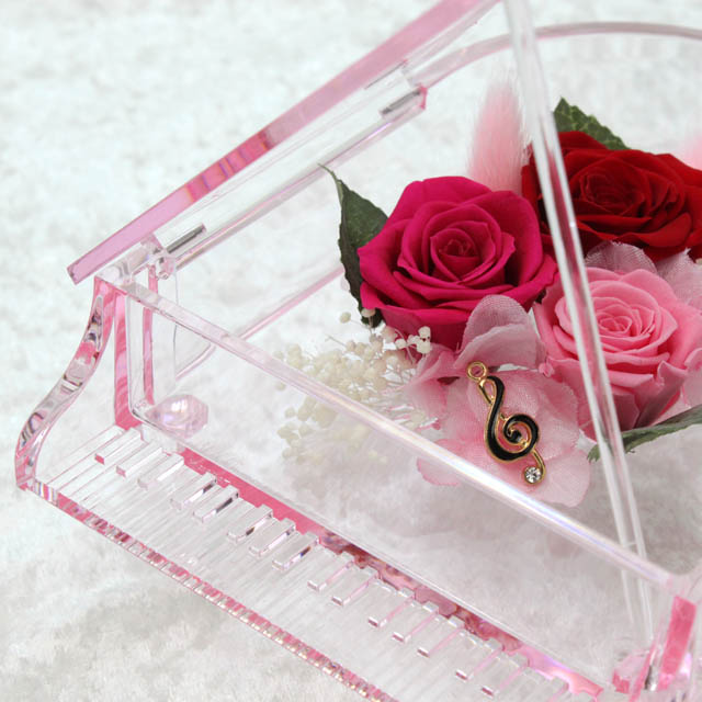 グランドピアノ Piano ピアノフラワー フラワーアレンジメント プリザーブドフラワー 音楽グッズ 音楽ギフト 音楽雑貨 ピアノギフト