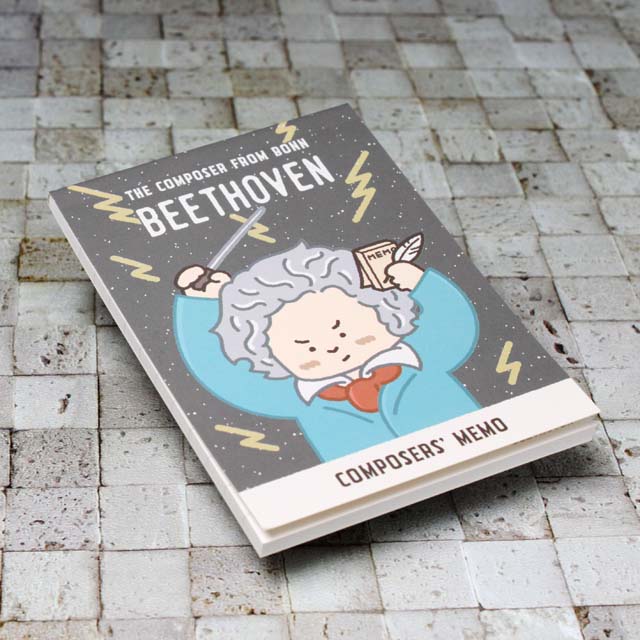 Beethoven ベートーヴェン メモ帳 メモパッド 作曲家 Composer 音楽雑貨 音楽グッズ