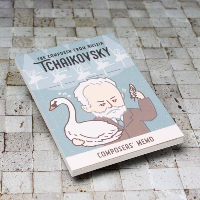 Tchaikovsky チャイコフスキー メモ帳 メモパッド 作曲家 Composer 音楽雑貨 音楽グッズ