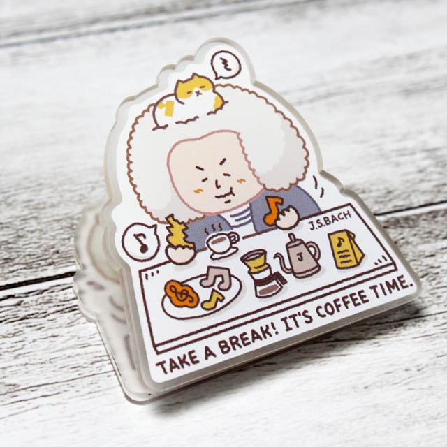 アクリルクリップ バッハ Bach 音楽雑貨 音楽グッズ 音楽ギフト