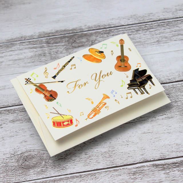多目的カード ミニカード  ピアノ ヴァイオリン クラリネット For You 音楽雑貨 音楽ギフト