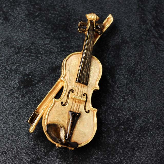 ヴァイオリン 帯留め 和装 音楽雑貨 音楽ギフト 音楽アクセサリー