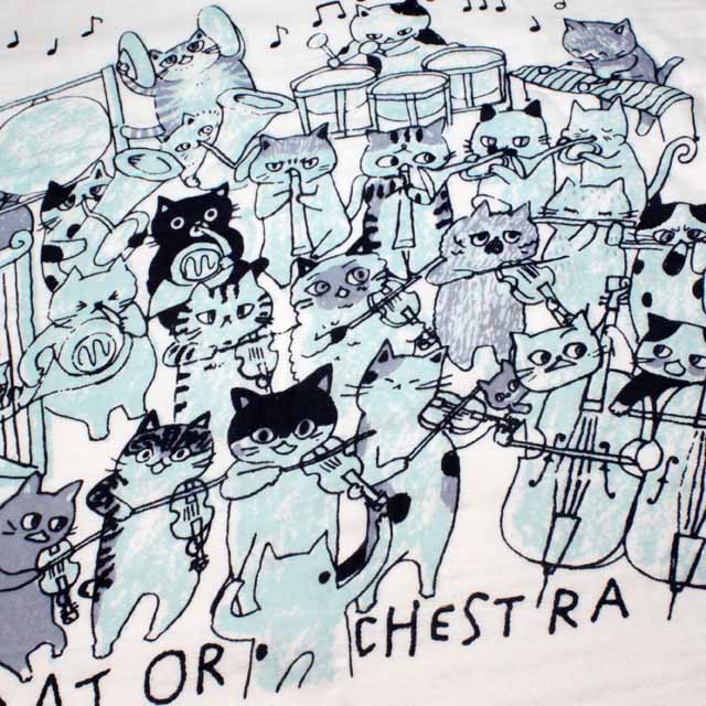 泉州タオル ShinziKatoh バスタオル 猫の楽団 Adagio アダージョ 音楽雑貨 音楽グッズ 音楽ギフト