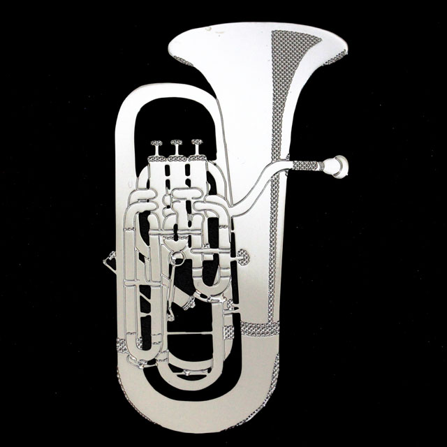 純金メッキ栞 しおり ユーフォニアム Euphonium 音楽雑貨 音楽ギフト音楽グッズ 記念品