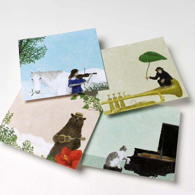 ブロックメモ ハミング ヴァイオリン ウクレレ トランペット ピアノ 音楽雑貨 音楽グッズ