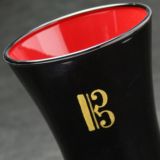 会津塗 ガラス漆器 清酒杯 ハ音記号 アルト記号 ヴィオラ記号 音楽雑貨 音楽グッズ 音楽ギフト 音楽小物
