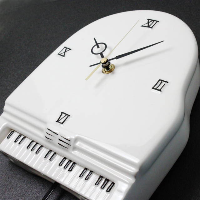 陶器 振り子時計 グランドピアノ 音楽雑貨 音楽グッズ