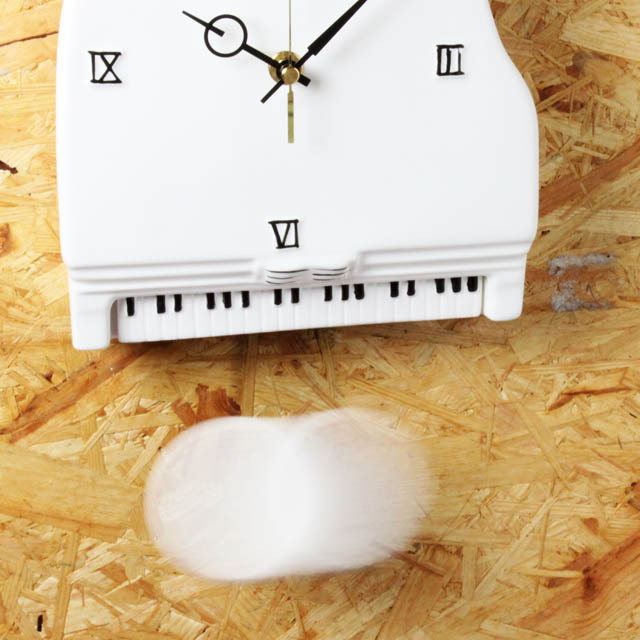 陶器 振り子時計 グランドピアノ 音楽雑貨 音楽グッズ