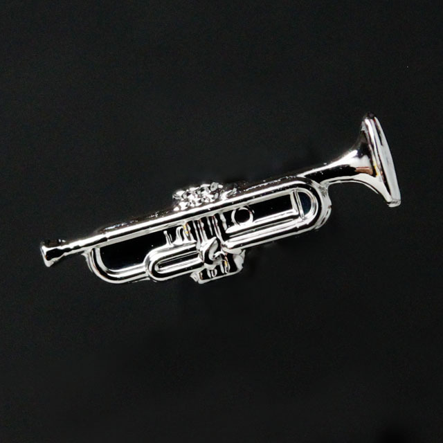 トランペット Trp ピアス ピュアシルバー SV992 音楽雑貨 音楽グッズ