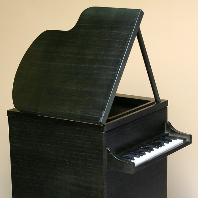 桐製 グランドピアノ ダストボックス 【L】 音楽雑貨 鍵盤