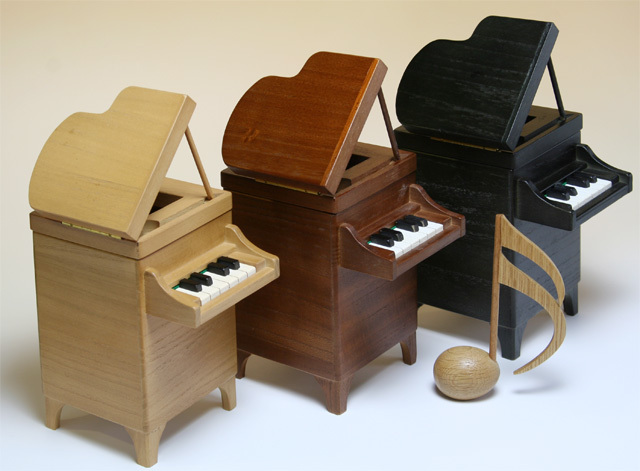 桐製 グランドピアノ ダストボックス 【S】 音楽雑貨・アクセサリー