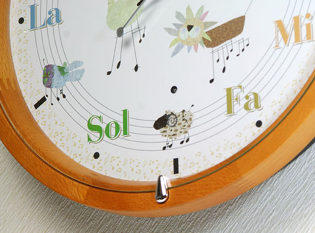 音階時報時計 グランソルフェ 音楽雑貨 音楽ギフト 音楽グッズ ピアノ バッハ 平均律クラヴィーア曲集 音感養成
