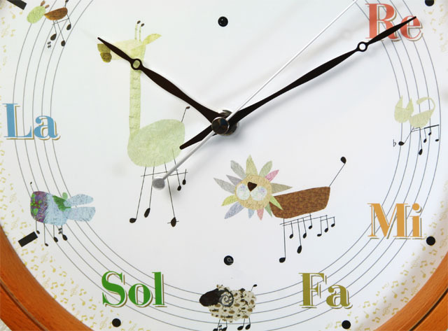 音階時報時計 グランソルフェ 音楽雑貨 音楽ギフト 音楽グッズ ピアノ バッハ 平均律クラヴィーア曲集 音感養成