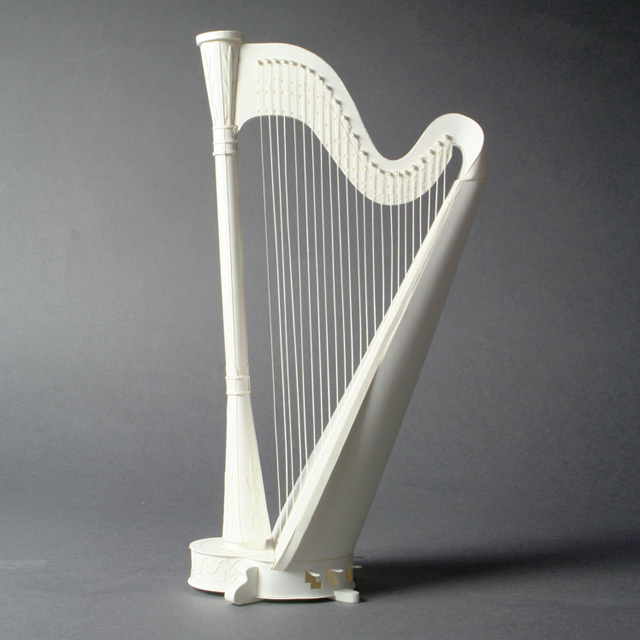 ハープ harp ペーパークラフト paper-crafting HANDSON 音楽雑貨 音楽グッズ 音楽ギフト