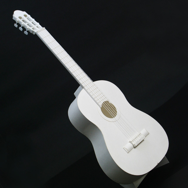 クラシックギター guitar 弦楽器 ペーパークラフト paper-crafting HANDSON 音楽雑貨 音楽グッズ 音楽ギフト