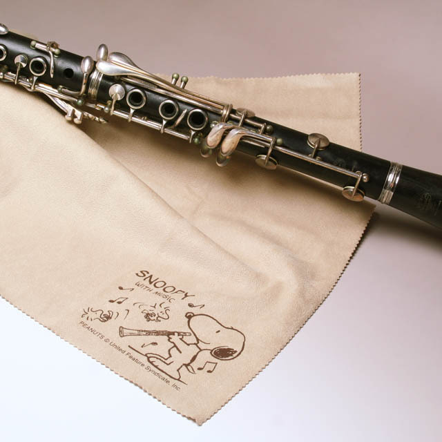 超極細繊維クロス クラリネット スヌーピー エグゼクティブラグジュアリークロス 音楽雑貨 音楽グッズ 楽器用品 メンテナンス 音楽ギフト