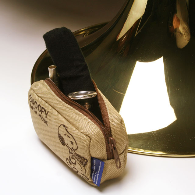 クッション入りマウスピースケース ホルン スヌーピー 音楽雑貨 音楽グッズ 楽器用品 音楽ギフト