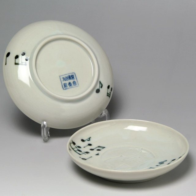 ヴァイオリン 弦楽器 小皿 食器 九谷焼 磁器 音楽雑貨 音楽グッズ 音楽ギフト