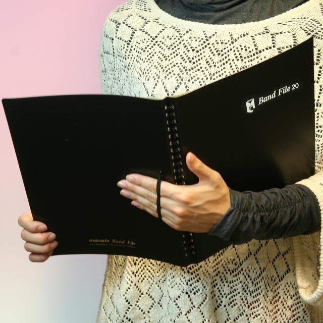 グリップバンドファイル 合唱 舞台稽古 片手保持 音楽雑貨 音楽グッズ 音楽小物