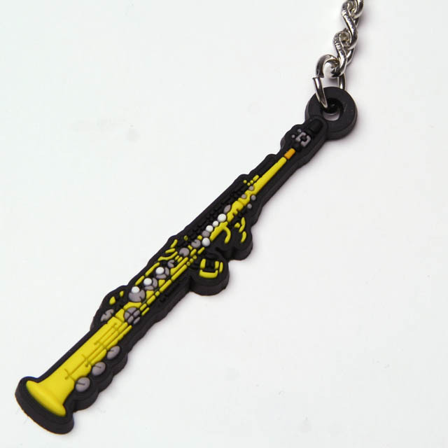 ソプラノサックス soprano sax ラバーズキーホルダー 音楽雑貨 音楽ギフト 音楽グッズ